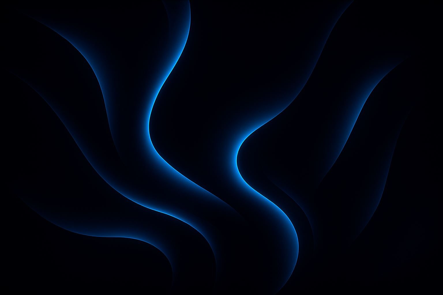 Blue Neon Ember Wallpaper